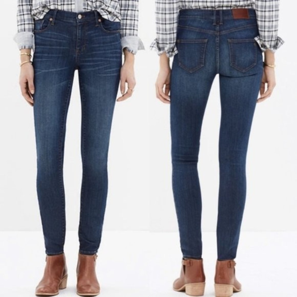 Madewell High Riser Skinny Jean Atlantic dark wash size 24 hi-rise denim
